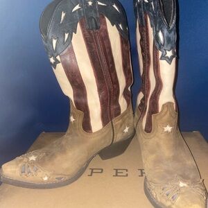 Women’s Snip Toe American Flag Cowboy Boots
